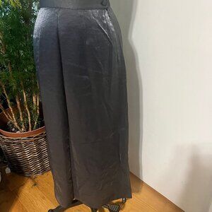 Vintage VIVIENNE TAM Gunmetal Silver 90's  Y2K Maxi Skirt size 1‎ (Small)
